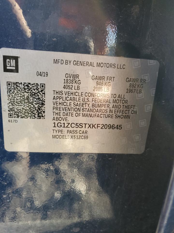 2019 CHEVROLET MALIBU