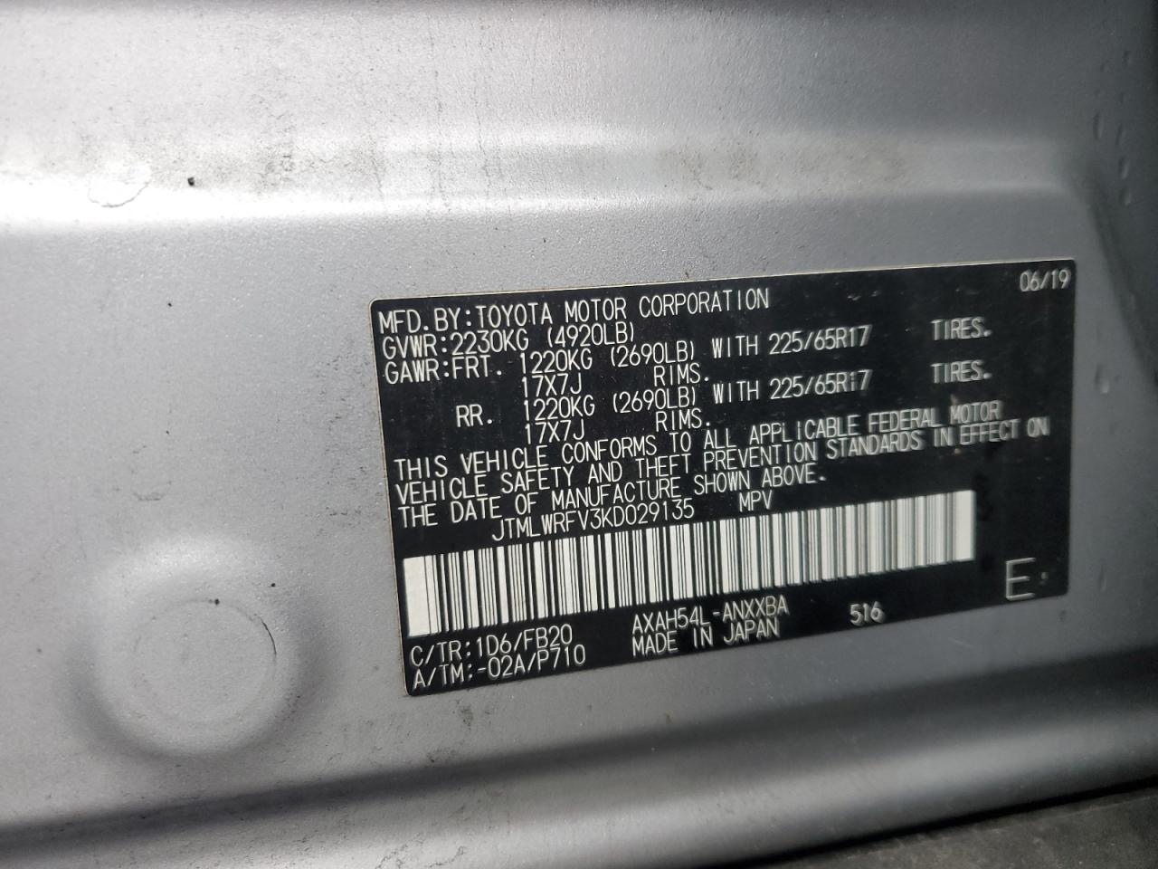 2019 TOYOTA RAV4