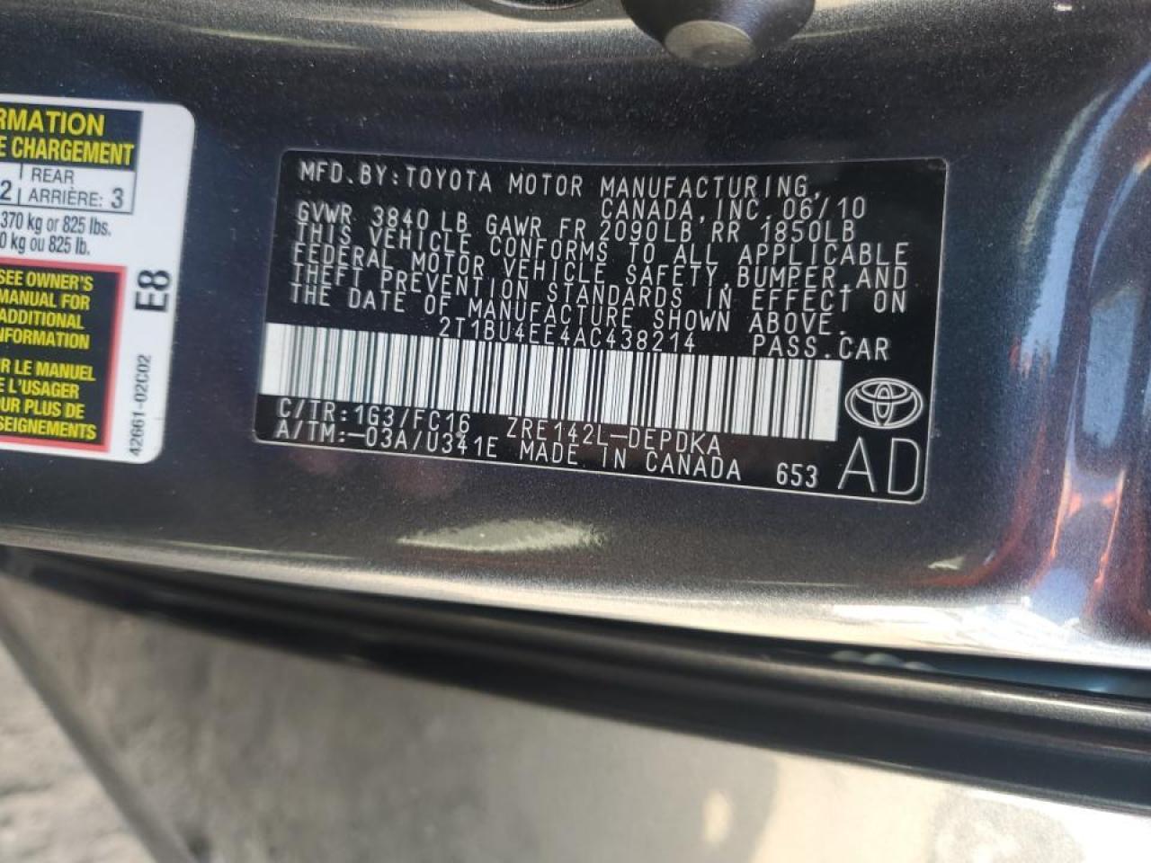 2010 TOYOTA COROLLA