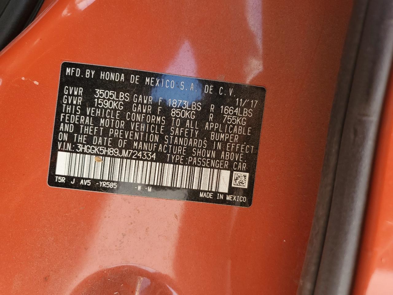 2018 HONDA FIT