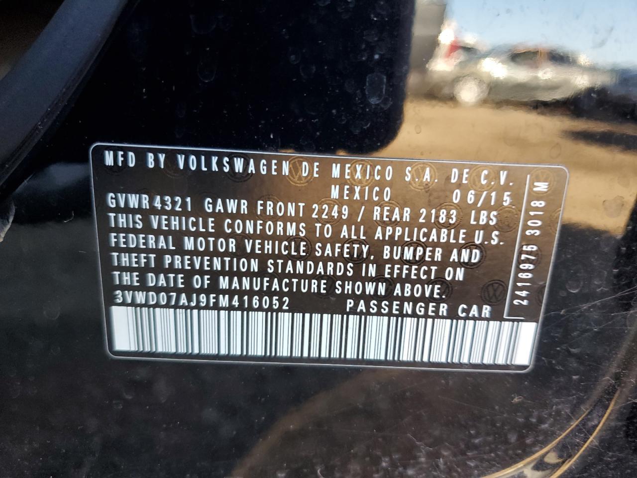 2015 VOLKSWAGEN JETTA