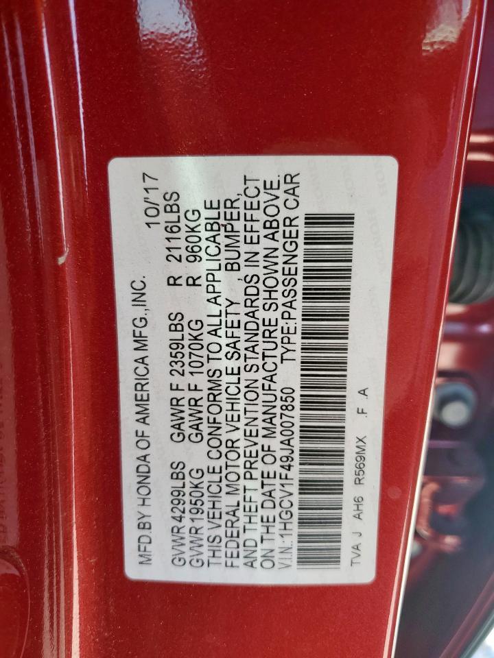 2018 HONDA ACCORD