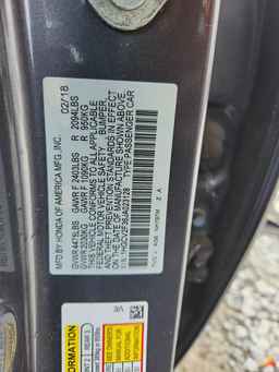 2018 HONDA ACCORD