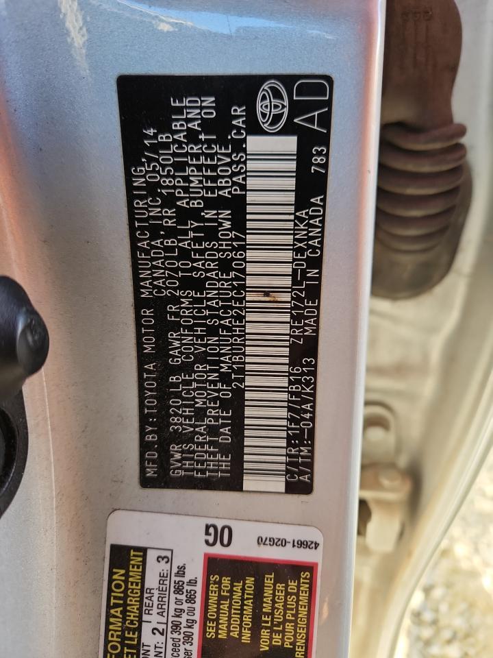 2014 TOYOTA COROLLA