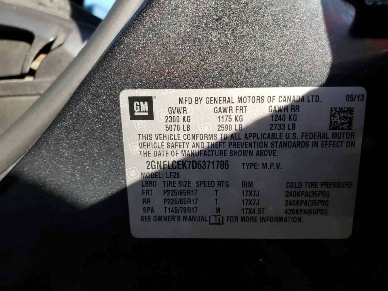 2013 CHEVROLET EQUINOX
