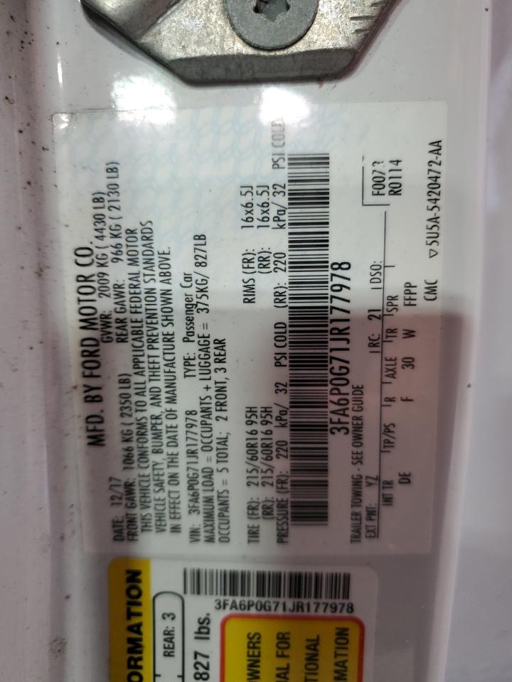 2018 FORD FUSION