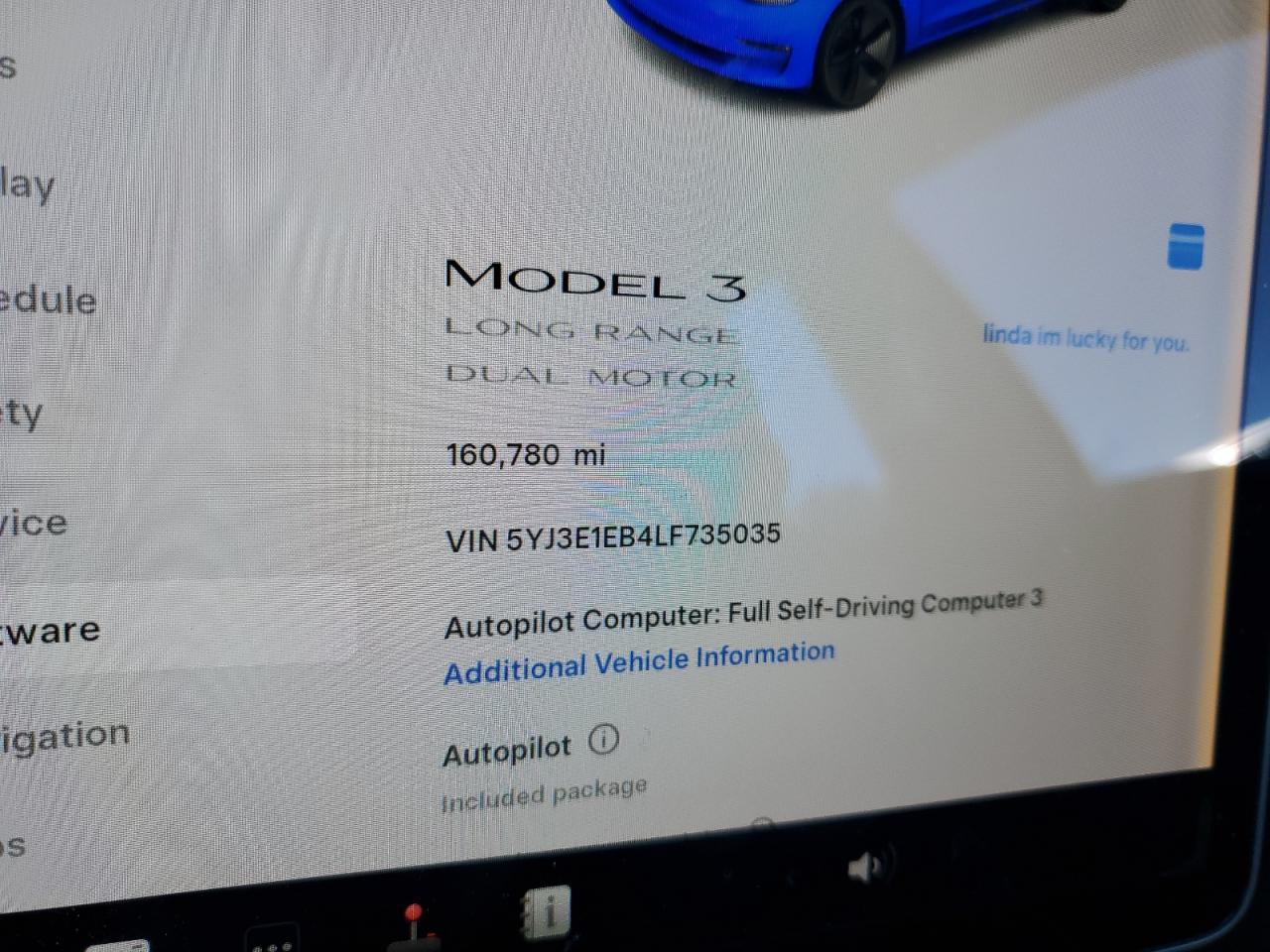2020 TESLA MODEL 3