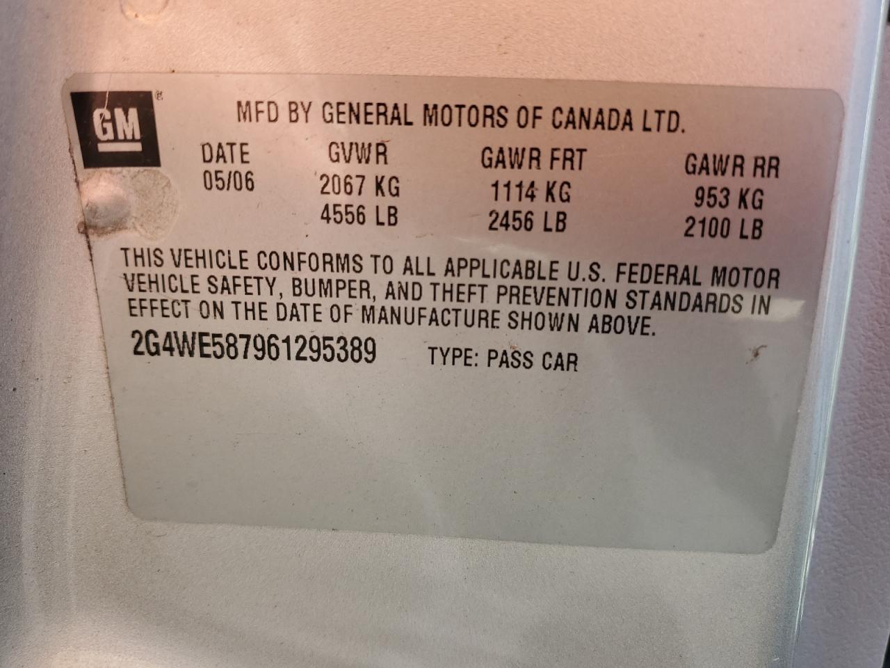 2006 BUICK LACROSSE