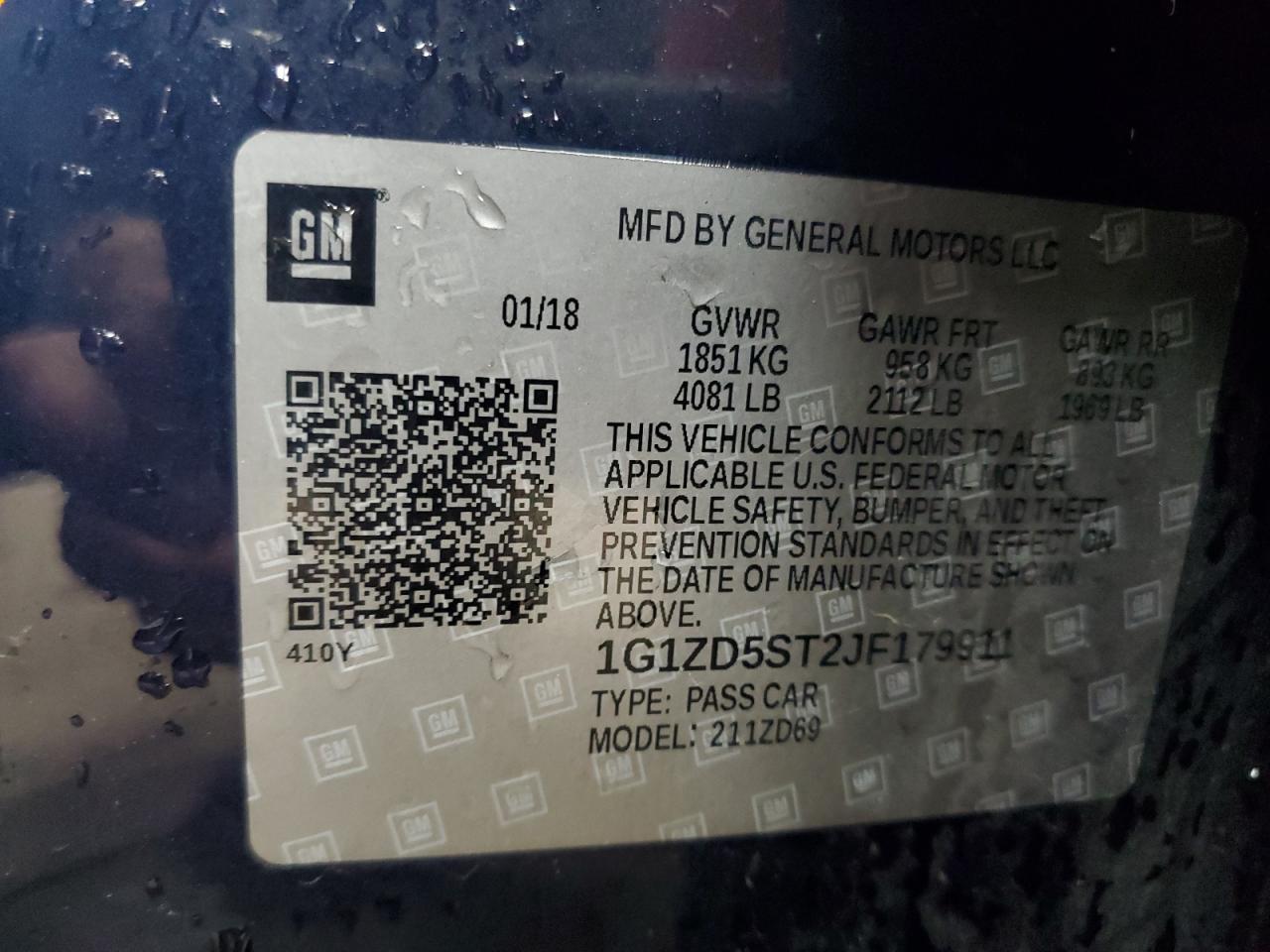 2018 CHEVROLET Malibu Limited