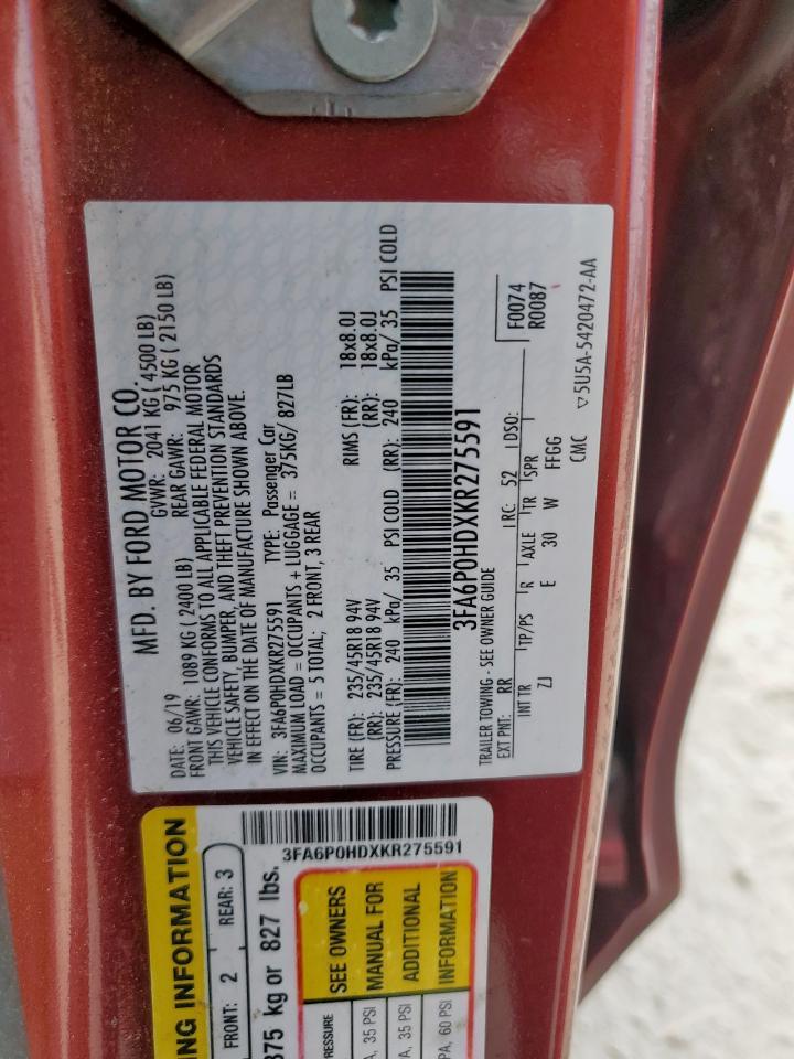 2019 FORD FUSION