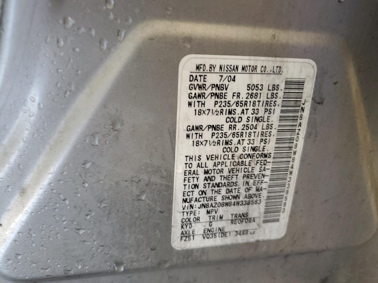 2004 NISSAN MURANO