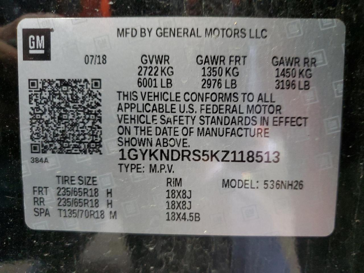 2019 CADILLAC XT5