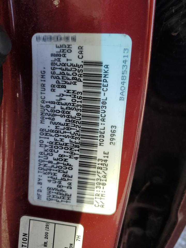 2002 TOYOTA CAMRY