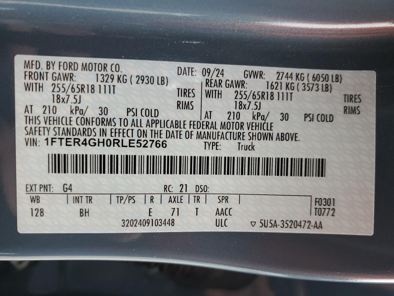 2024 FORD RANGER