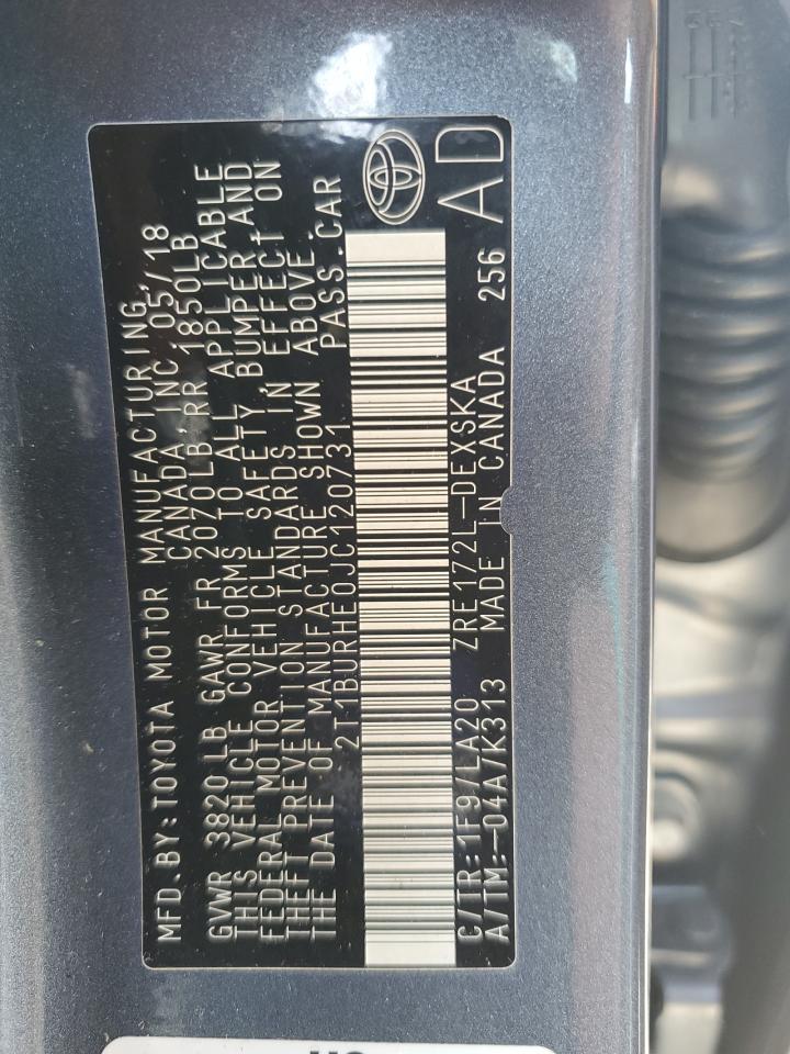 2018 TOYOTA COROLLA