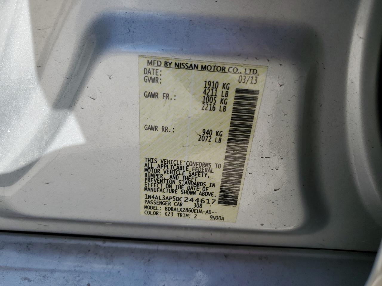 2013 NISSAN ALTIMA