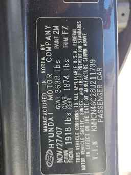2008 HYUNDAI ACCENT