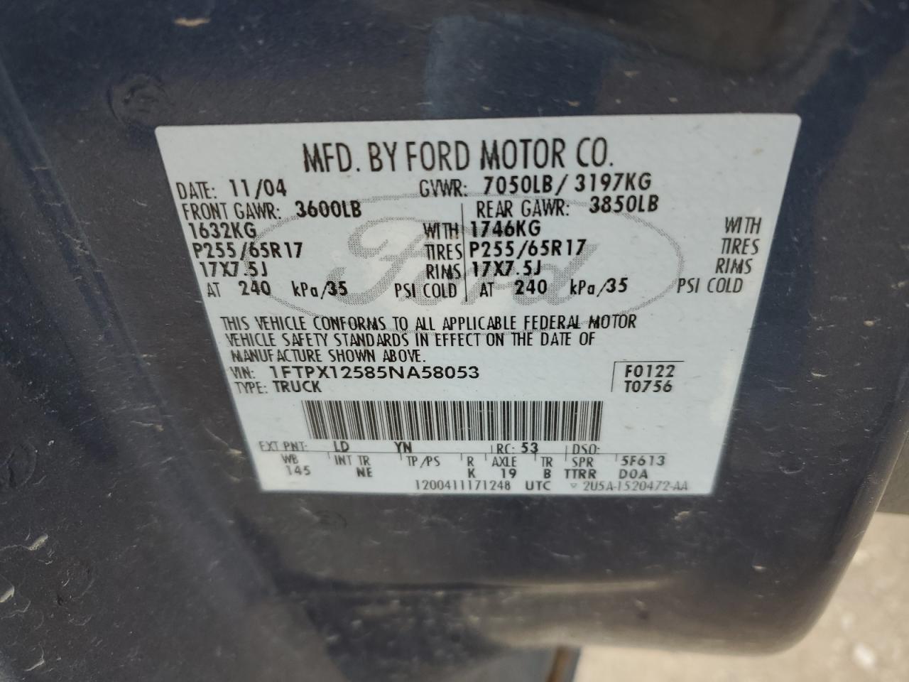 2005 FORD F-150