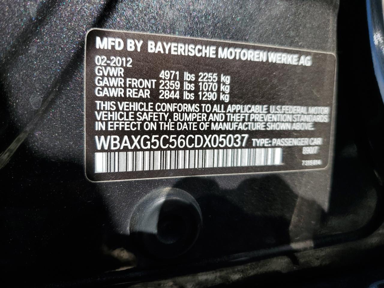 2012 BMW 5 series
