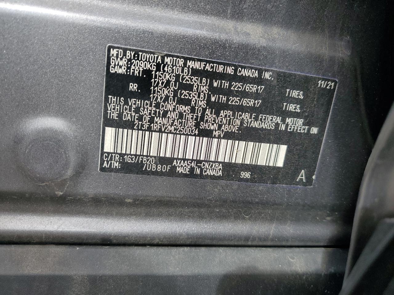 2021 TOYOTA RAV4
