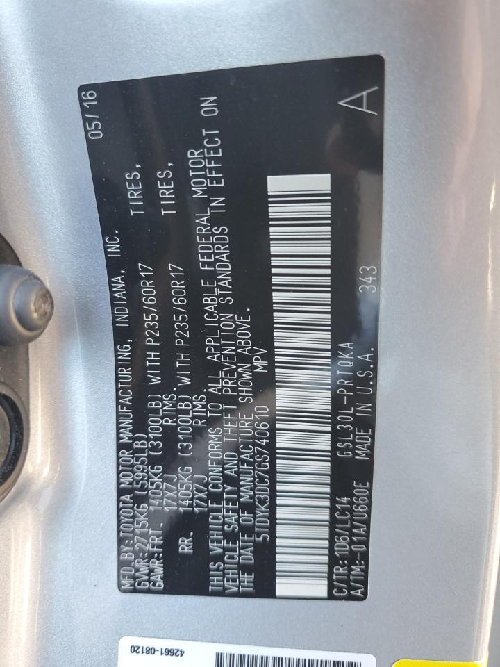 2016 TOYOTA SIENNA