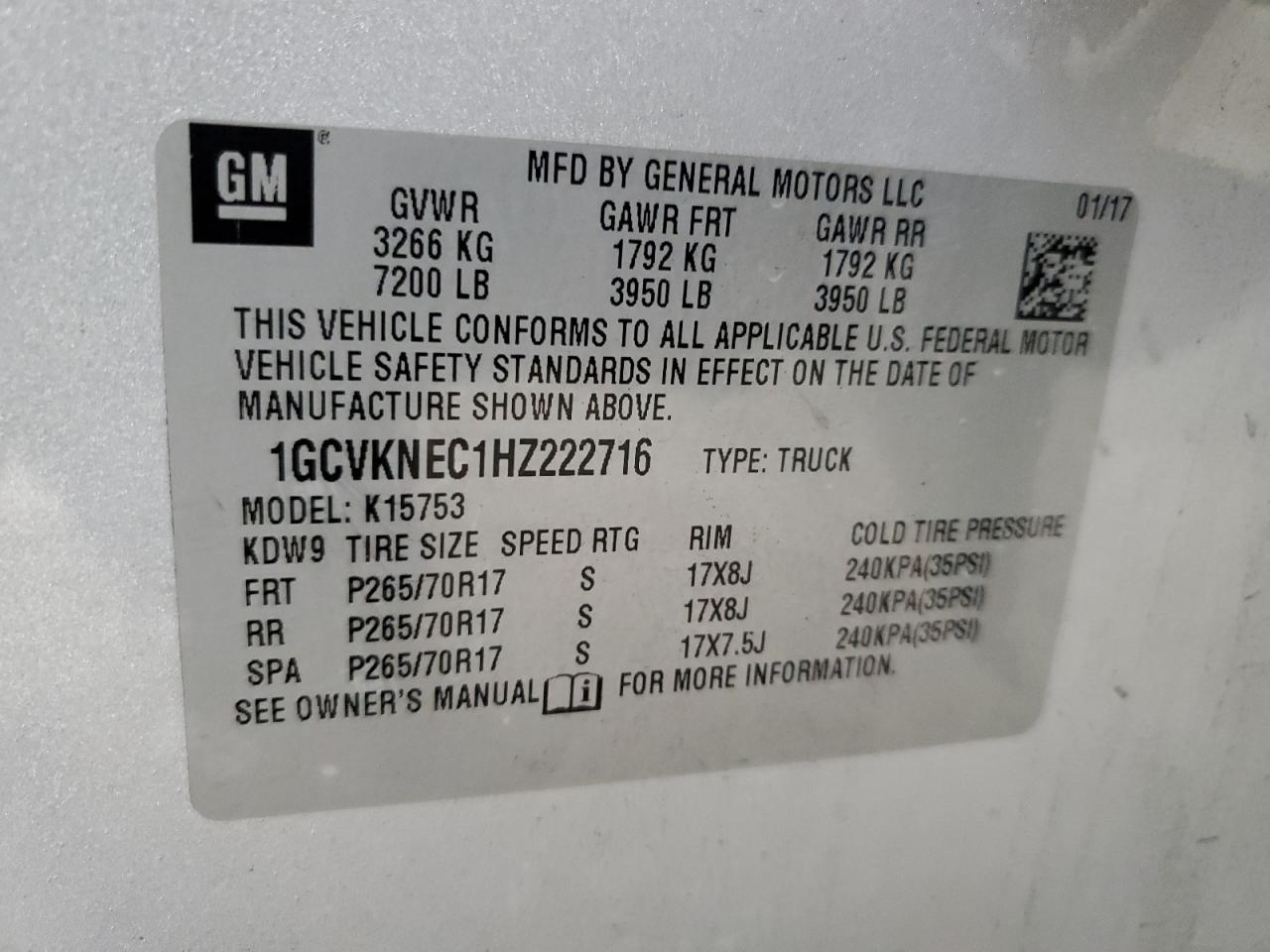 2017 CHEVROLET Silverado