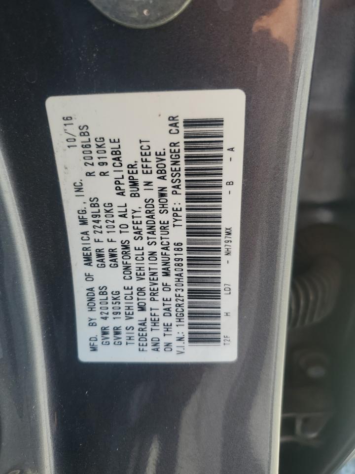 2017 HONDA ACCORD