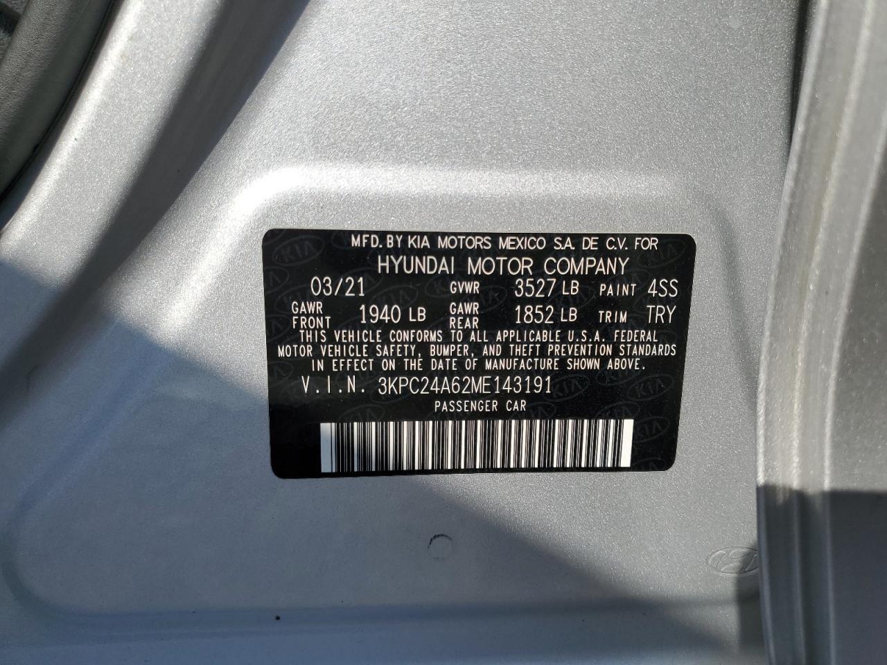 2021 HYUNDAI ACCENT
