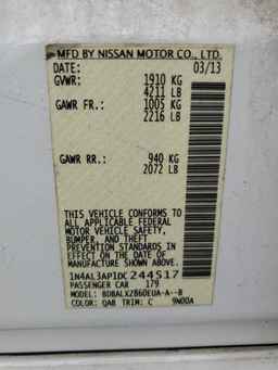 2013 NISSAN ALTIMA