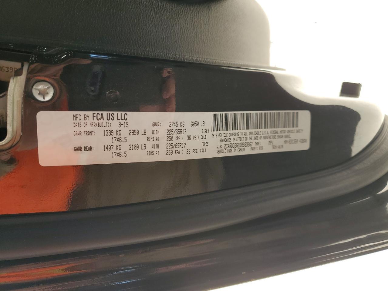 2019 DODGE GRAND CARAVAN