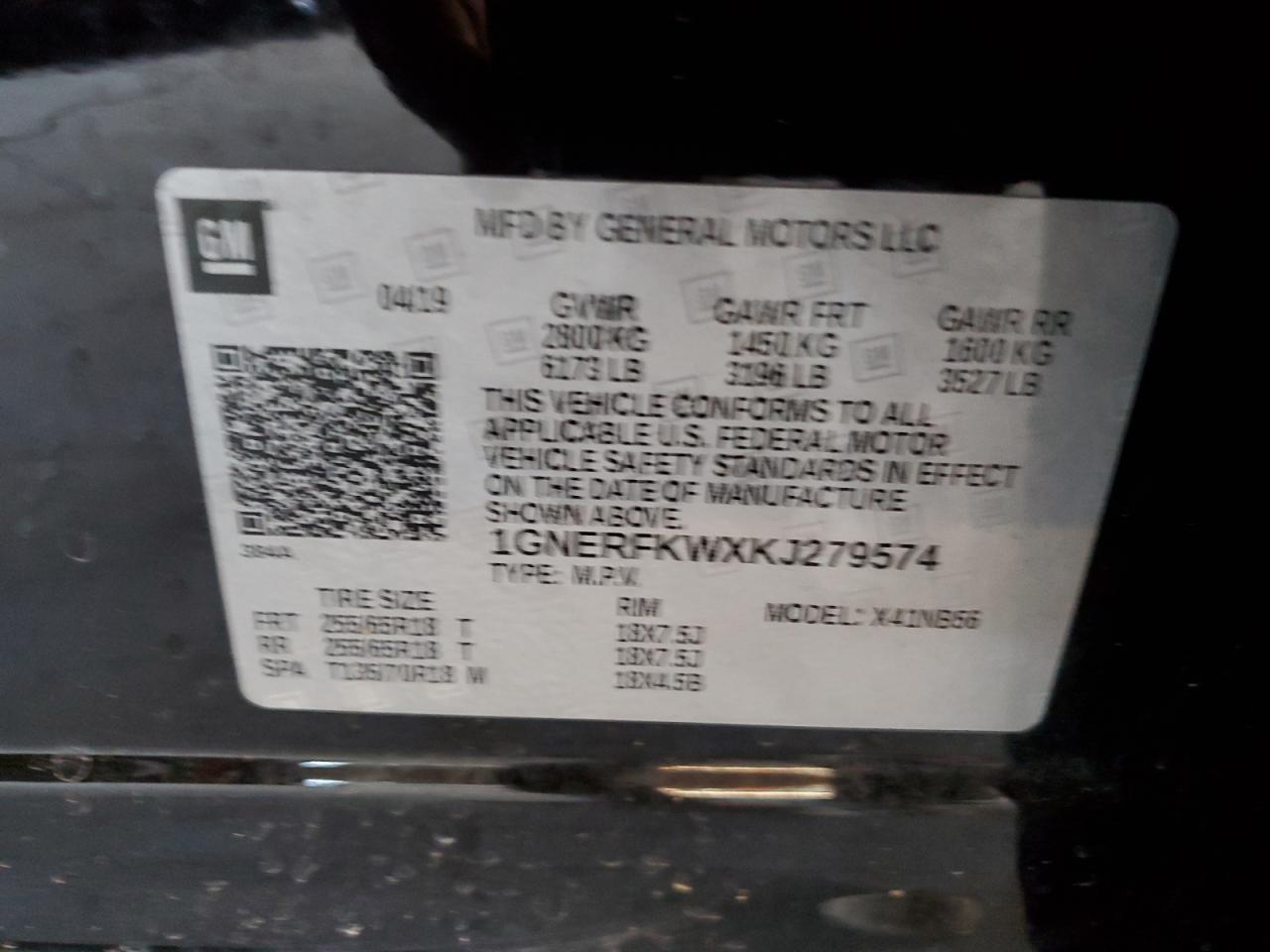2019 CHEVROLET TRAVERSE