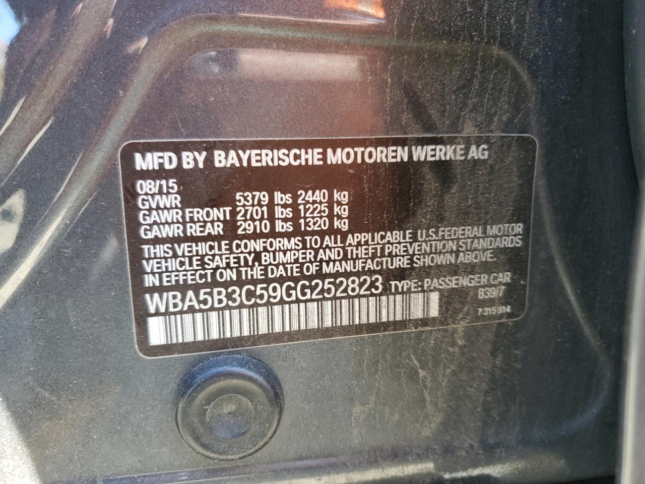 2016 BMW 5 series