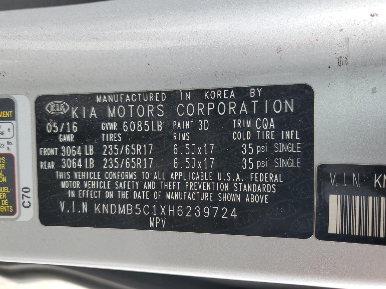 2017 KIA SEDONA