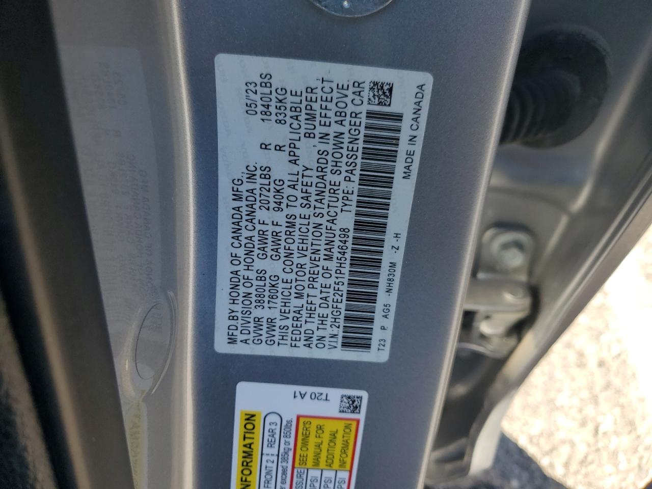 2023 HONDA CIVIC