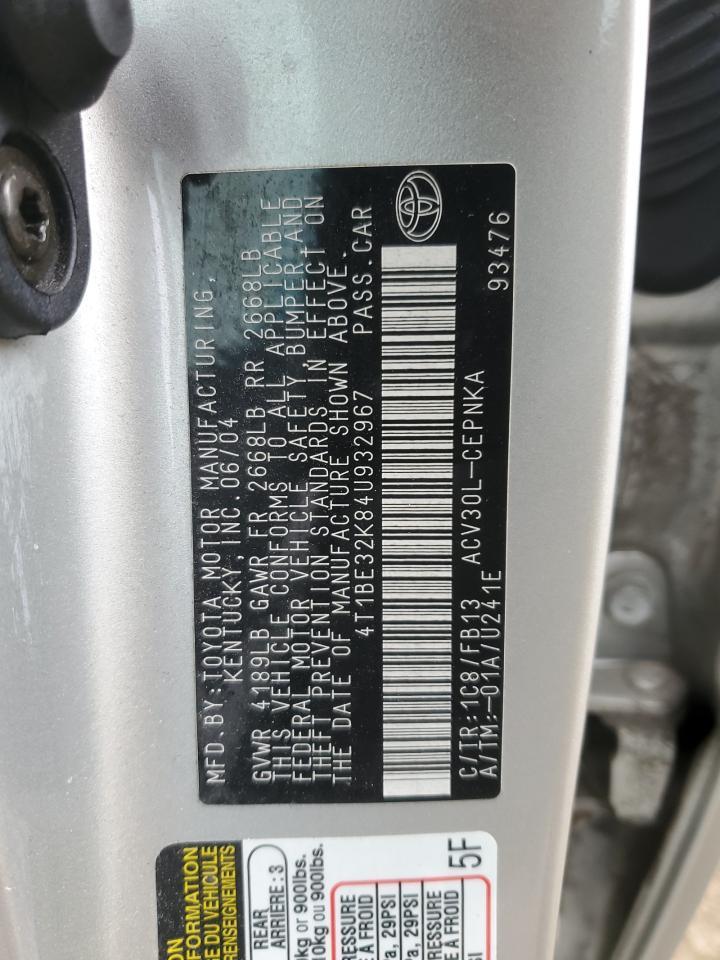 2004 TOYOTA CAMRY