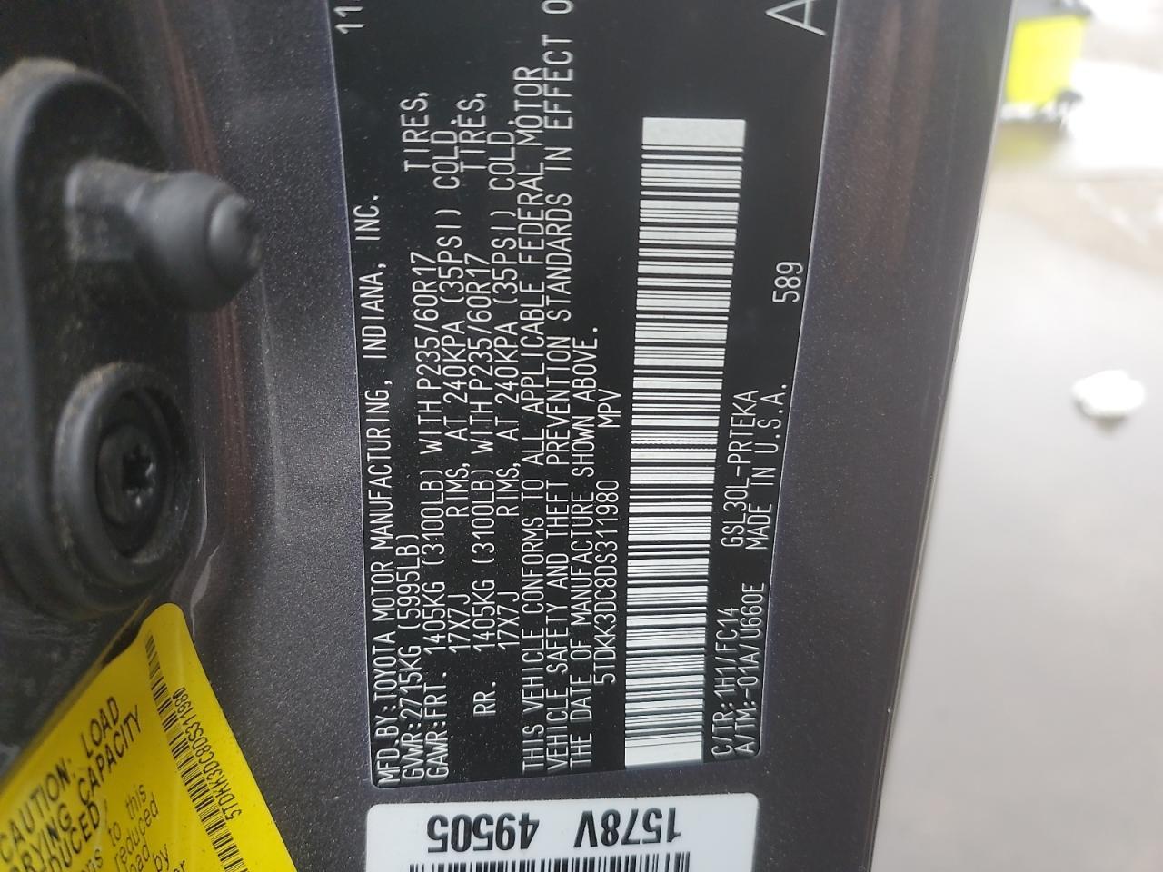 2013 TOYOTA SIENNA