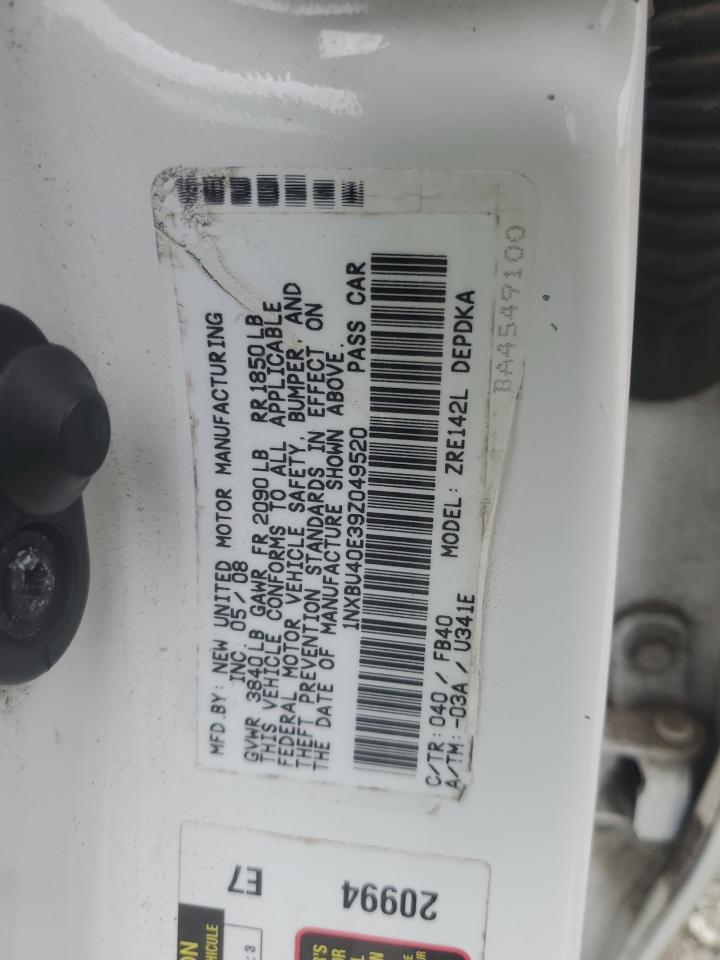2009 TOYOTA COROLLA