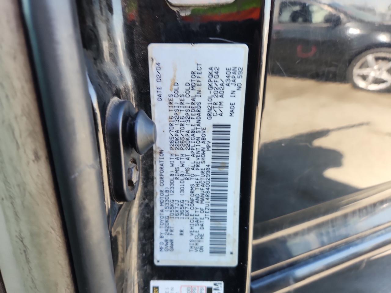 2004 TOYOTA 4Runner