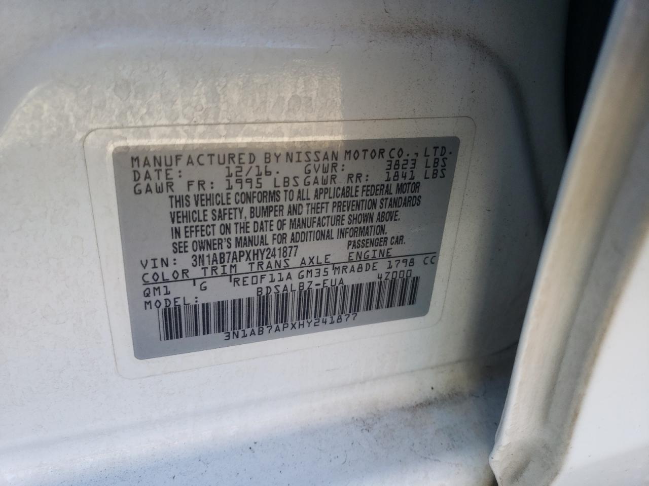 2017 NISSAN SENTRA