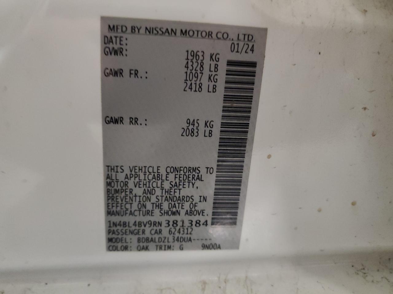 2024 NISSAN ALTIMA