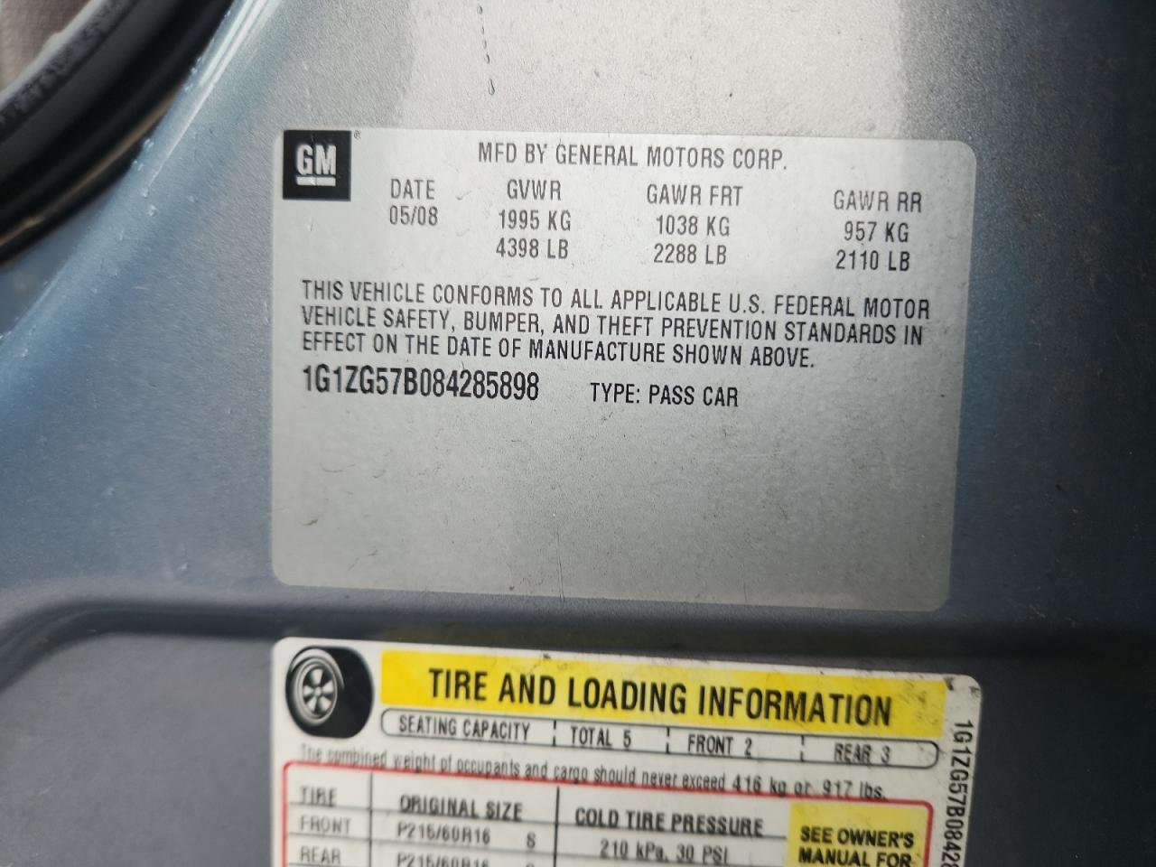 2008 CHEVROLET MALIBU