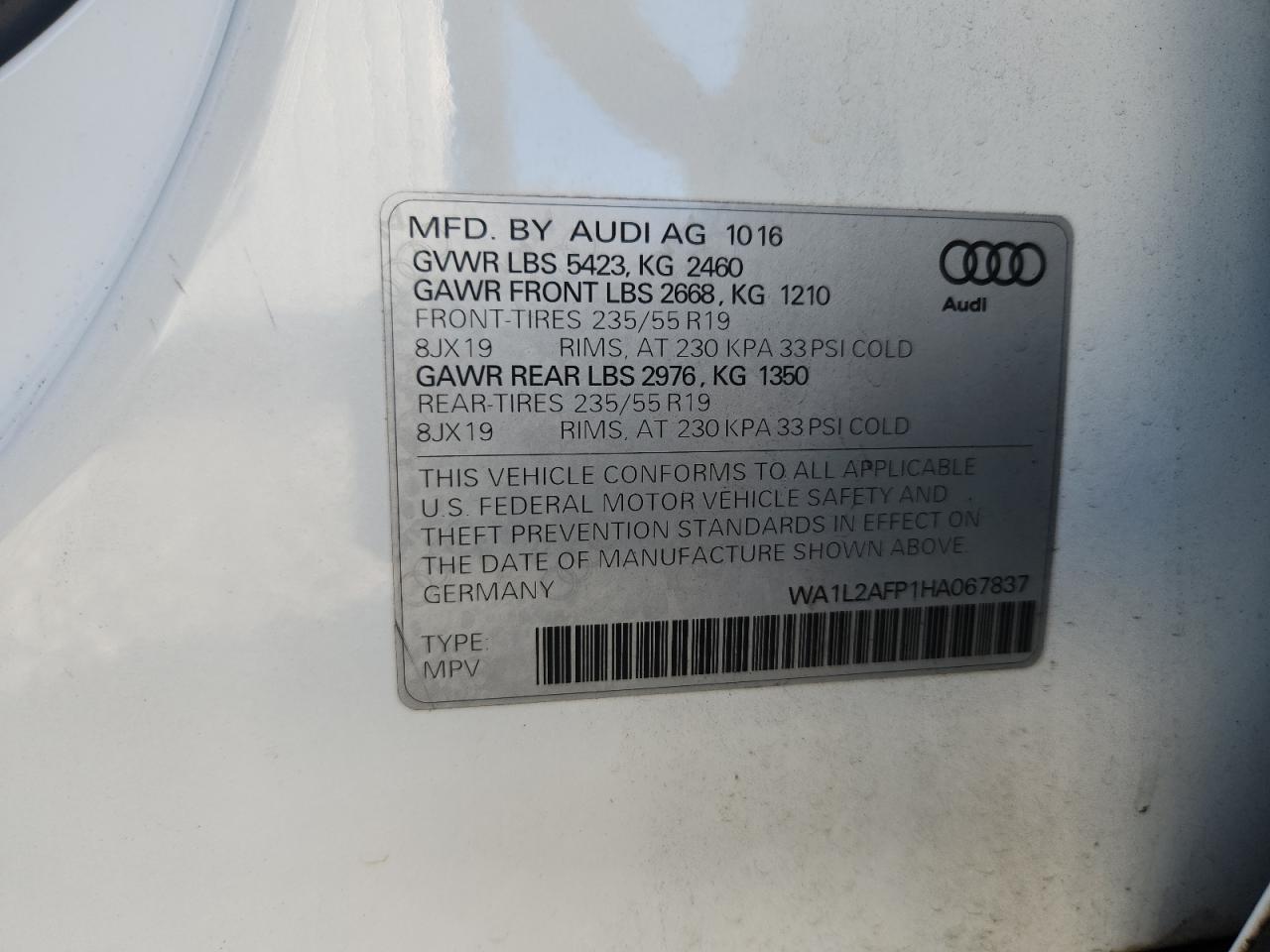 2017 AUDI Q5