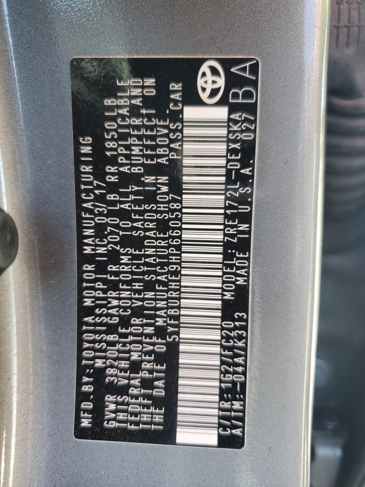 2017 TOYOTA COROLLA