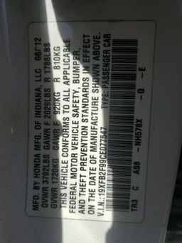 2012 HONDA CIVIC