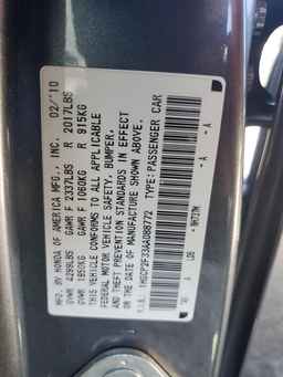 2010 HONDA ACCORD