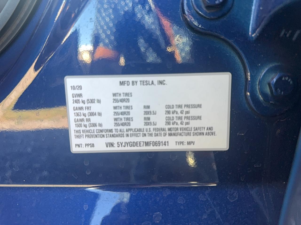 2021 TESLA MODEL Y