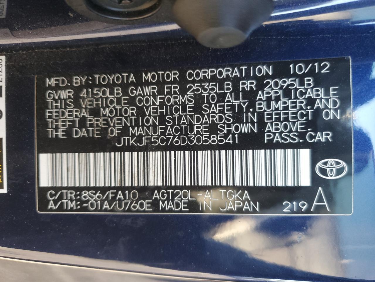 2013 TOYOTA SCION
