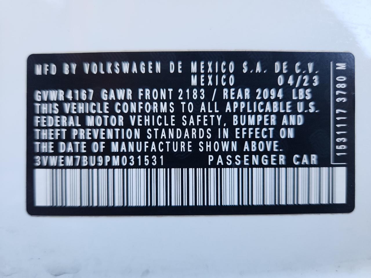 2023 VOLKSWAGEN JETTA