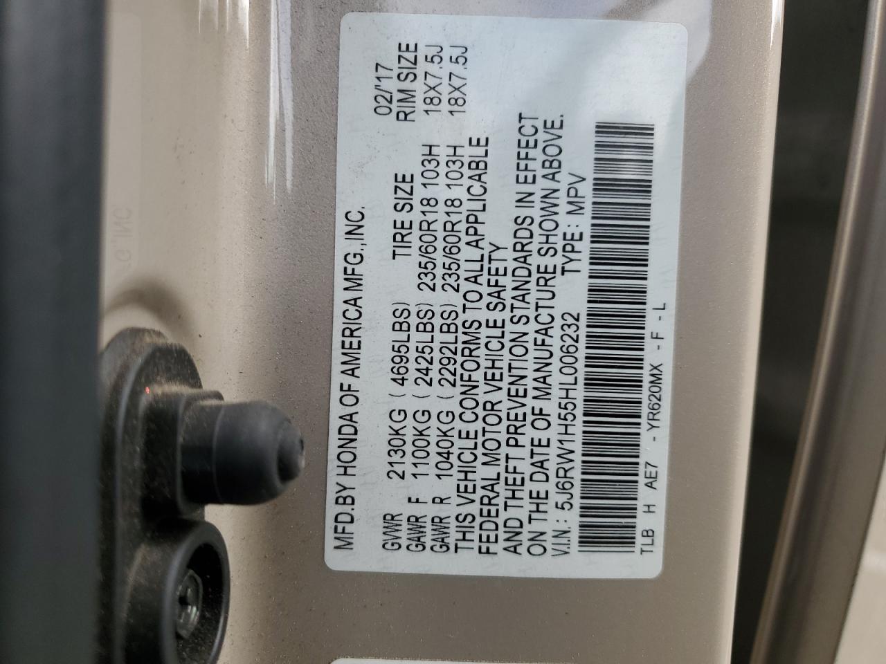 2017 HONDA CR-V