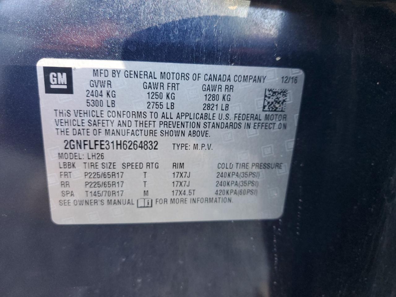 2017 CHEVROLET EQUINOX
